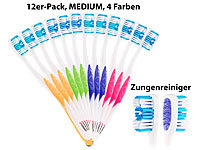 newgen medicals Zahnbürsten im 12er-Pack, 4 Farben, medium