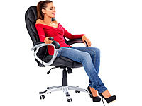 newgen medicals Ultrabequemer Bürostuhl mit Massagefunktion (refurbished); Vibrationstrainer Vibrationstrainer 