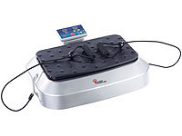 newgen medicals Hocheffektive Vibrationsplatte WBV-500.VB; Fitness-Armband mit Blutdruck- und Herzfrequenz-Anzeigen, Bluetooth Fitness-Armband mit Blutdruck- und Herzfrequenz-Anzeigen, Bluetooth 