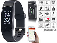 newgen medicals Premium-GPS-Fitness-Armband mit XL-Touch-Display, 14 Sportarten, IP68; Fitness-Armbänder mit Herzfrequenz-Messung und Nachrichtenanzeige 