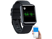 newgen medicals Fitness-Uhr mit EKG & Blutdruckanzeige, Versandrückläufer; Fitness-Armbänder mit Herzfrequenz-Messung und GPS-Streckenaufzeichnung Fitness-Armbänder mit Herzfrequenz-Messung und GPS-Streckenaufzeichnung 