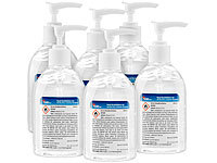 newgen medicals 6er-Set Hand-Desinfektions-Gels, Aloe Vera, Spender-Flasche, je 250 ml; Medizinische Mundschutze 