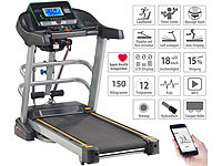 newgen medicals Profi-Laufband & Fitness-Station, App, Bluetooth, 18 km/h, 1.865 Watt; Vibrationstrainer Vibrationstrainer 