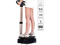 newgen medicals Vibrations-Home-Trainer WBV-420.H; Fitness-Armband mit Blutdruck- und Herzfrequenz-Anzeigen, Bluetooth 