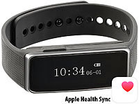 newgen medicals Bluetooth-4.0-Fitness-Armband FBT-40 mit Schlafüberwachung