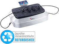 newgen medicals Hocheffektiver Vibrationstrainer mit Expander & LCD (refurbished); Fitness-Armband mit Blutdruck- und Herzfrequenz-Anzeigen, Bluetooth 